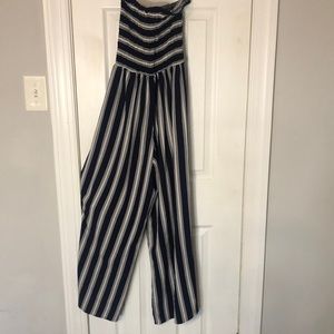 Sleeveless Striped Wide legged jumpsuit